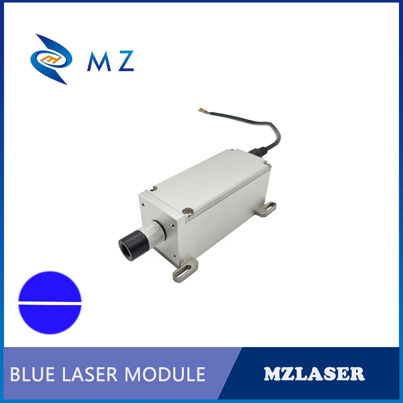 Powell Lens Laser Module 450nm 3000mW 10 Degrees Blue Line High Power Good Heat Dissipation Aviation Plug