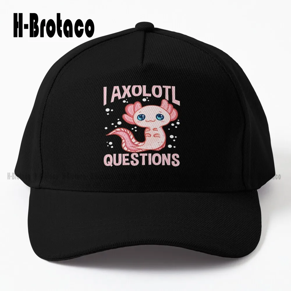 I Axolotl вопросы, милая Axolotl ребенка бейсбольной кепки бейсболка для улицы, альпинизма, путешествий, Уличный Скейтборд, джинсовые кепки в стиле Харадзюку