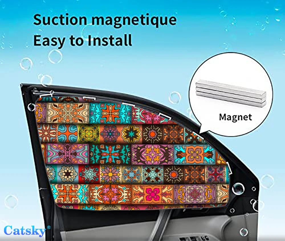 

4 Pieces Privacy Car Window Sun Shades Magnetic Blackout Car Window Covers Car Curtains Car Window Sun Shades Covers Auto