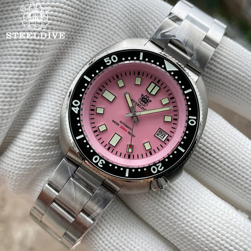 

STEELDIVE Abalone Dive Wristwatch Swiss Super Luminous NH35 Movement 200M Waterproof Automatic Mechanical Watch For Men
