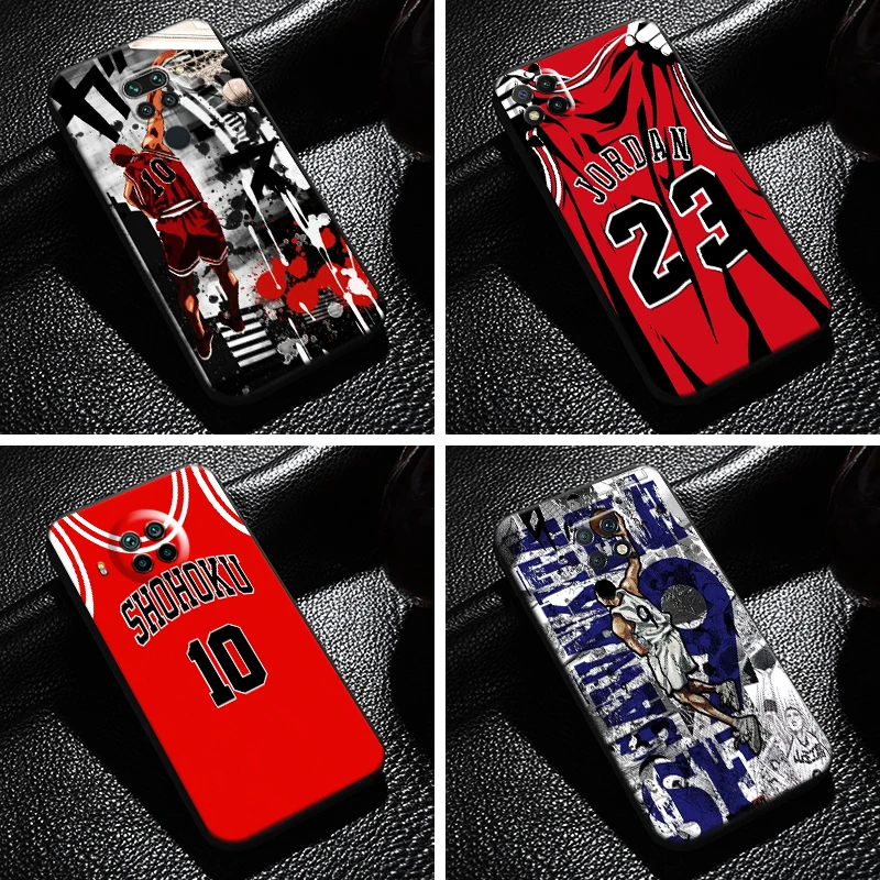 

Japan Anime SLAM DUNK For Xiaomi Redmi Note 9T 9 Pro 5G Phone Case Carcasa Liquid Silicon Black TPU Back Funda
