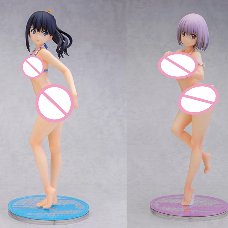 

Sexy Girl Anime Action Figures Rikka Takarada Akane Shinjo Swimsuit Scene Base Standing Posture 15cm PVC Birthday Model Toy Gift