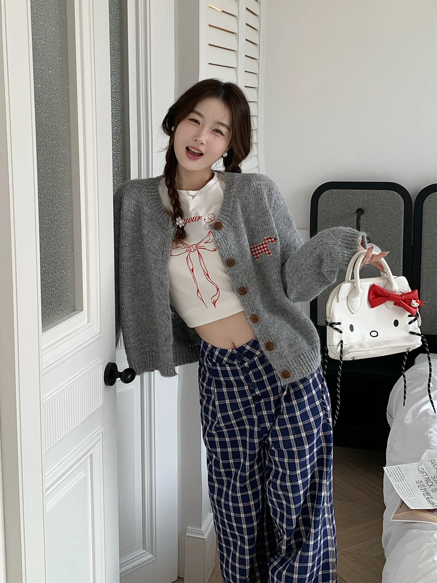 Мягкий клейкий свитер Su Sansan кардиган для женщин новинка 2024 верхняя одежда