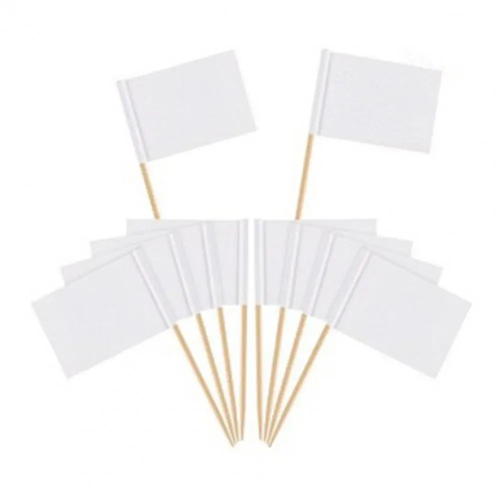 100 шт./компл. привлекательный экологически чистый декоративный мини-флаг с