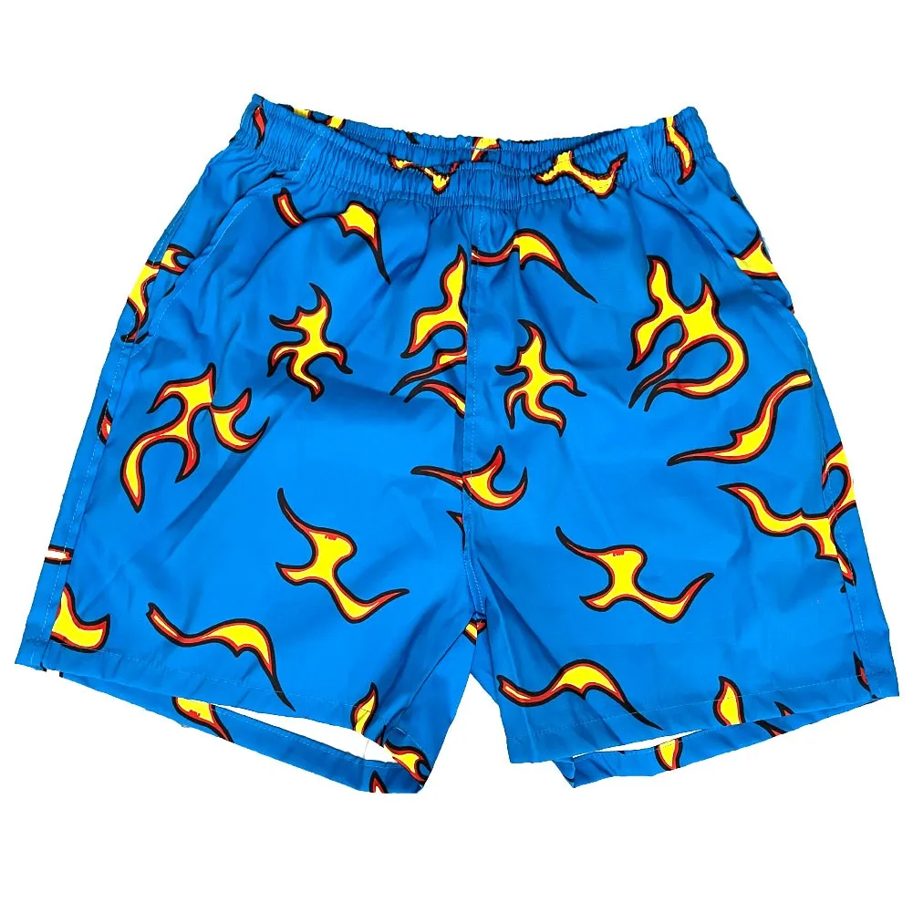 Golf Wang Тайлер шорты для гольфа мужской удобный скейтборд с огненным пламенем