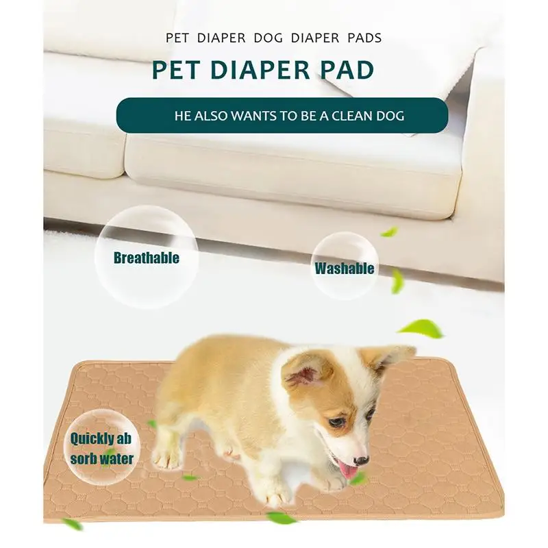 

Washable Dog Pet Diaper Mat Waterproof Reusable Training Pad Urine Absorbent Environment Protect Diaper Mat Dog Car Seat Cover