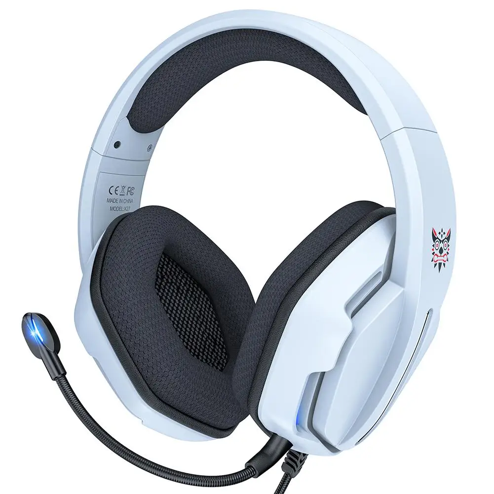 

Проводная гарнитура X27 с Hd микрофоном, светящиеся Игровые наушники с шумоподавлением Rgb для ПК, видеоигр