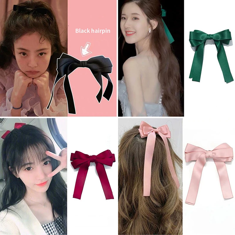 

Fashion Ladies Hairpin Fashion Ribbon Hairpin Big Bow Hairpin For Women Girls Satin Cute Hairpin Hair
