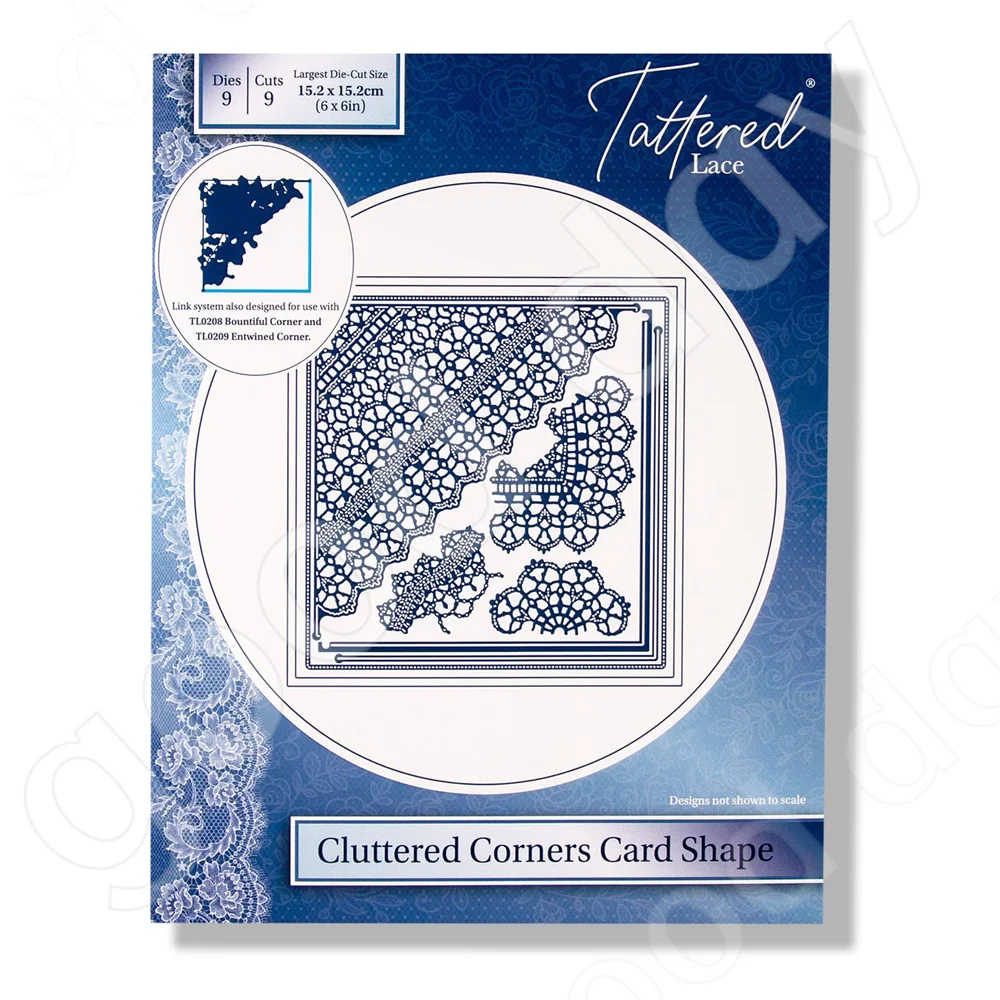 

New Cluttered Corners Card Shape Metal Cutting Dies Scrapbook Diary Decoration Embossing Template Diy Greeting Card Handmade