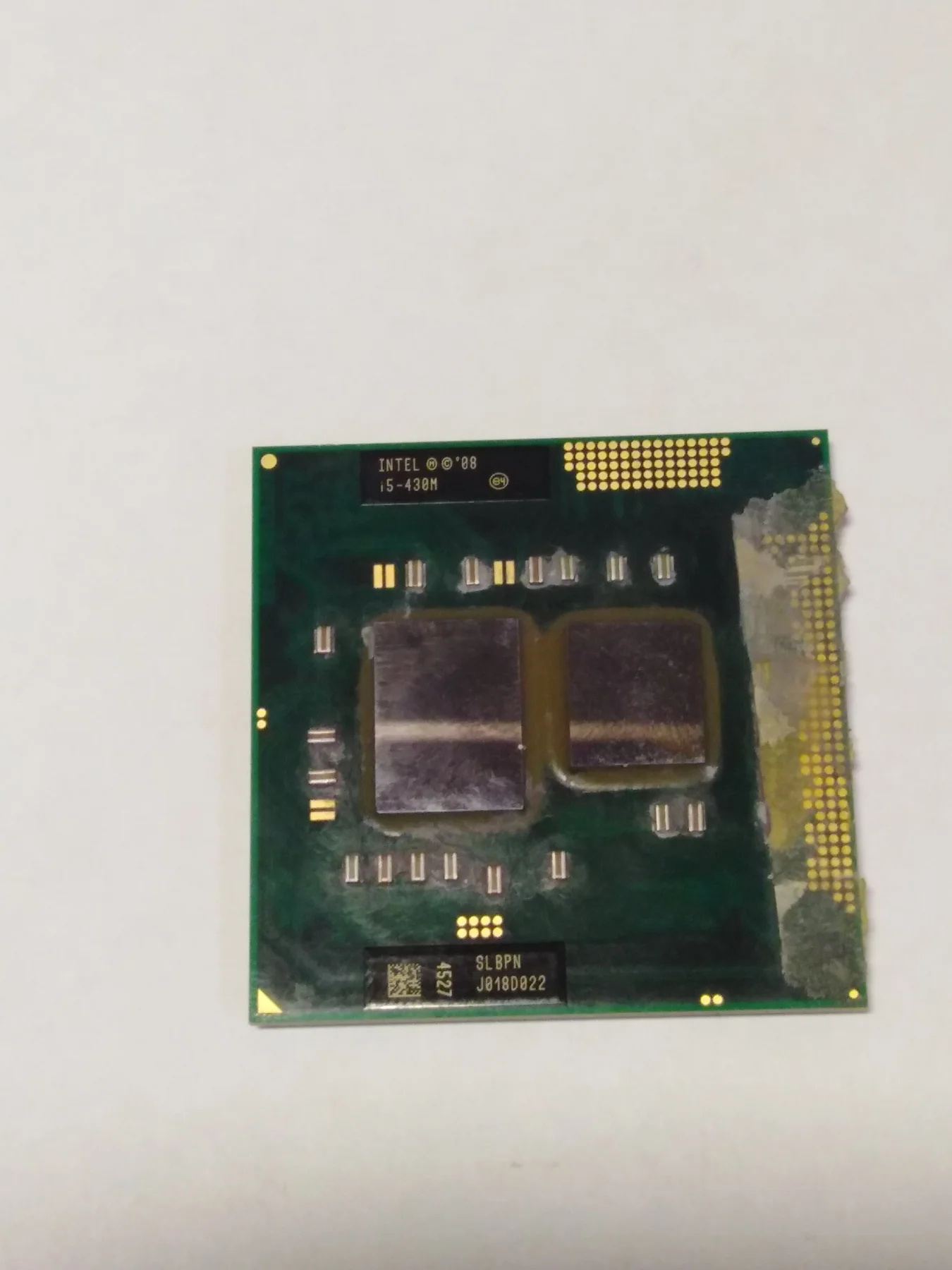Процессор SLBPN Intel Core i5-430M (2.26GHz-2.53GHz) для ноутбука (PGA988) с разбора | Компьютеры и офис