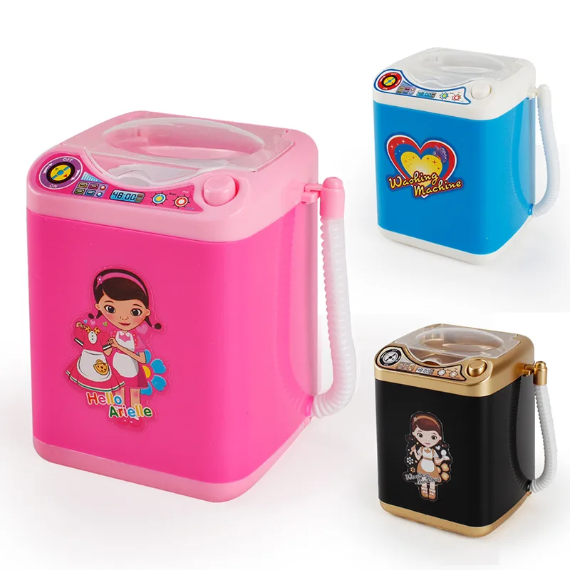 

Kids Pretend Play Washing Machine Toy Automatic Cleaning Washing Machine Makeup Brush Cleaner Toys For Kids Freeshipping