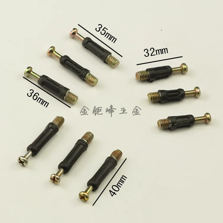 

50pcs עיבוי שלוש באחד מחבר/בורג/פלסטיק מוט/מחבר/ריהוט חומרה/פלסטיק חיבור מוט