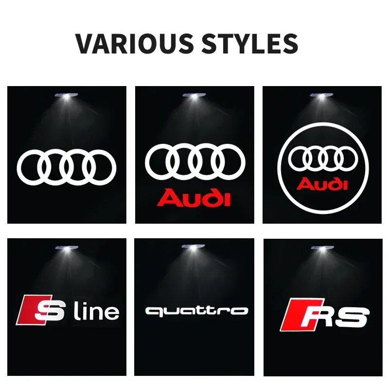 2 шт. Автомобильные светодиодные лампы с лазерным проектором для AUDI SLINE RS S3 S4 S5 S6