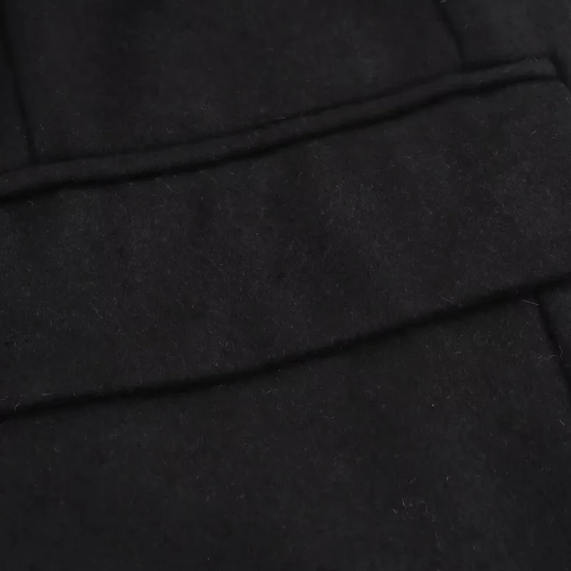 TRAF 2024 женский пиджак офисная одежда женская черная верхняя шерстяное пальто