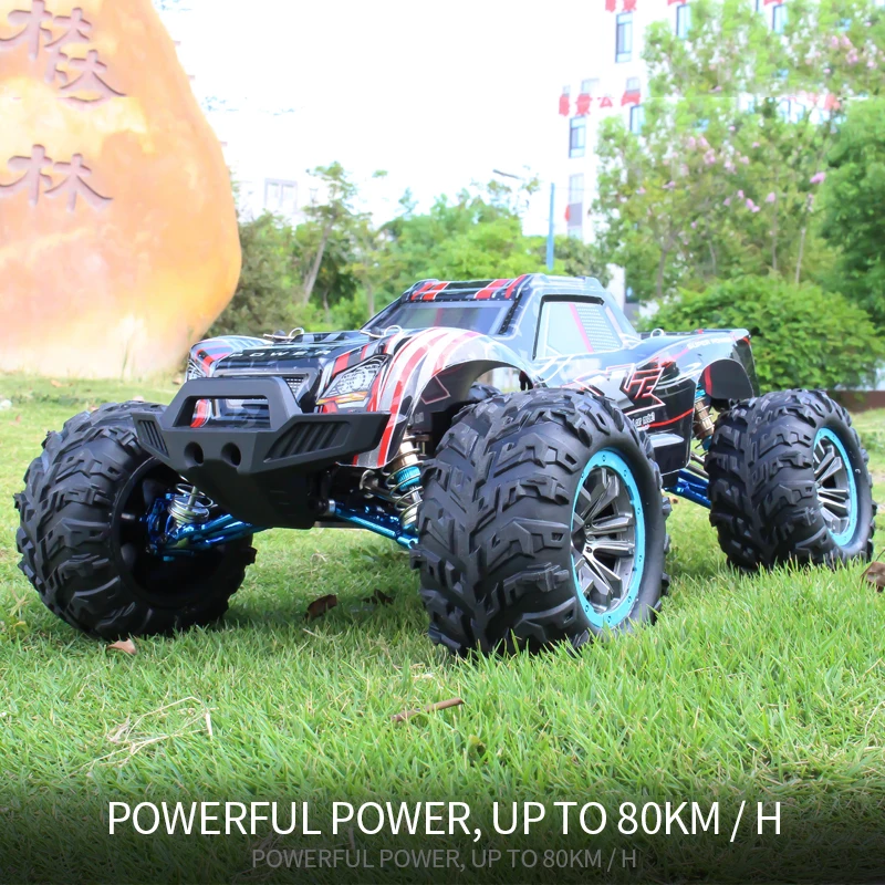 Фото F21A 2.4G 1:10 85 км/ч Высокоскоростной 4WD радиоуправляемый автомобиль со светодиодным внедорожным пультом дистанционного управления Drift Monster Truck для взрослых и детей, игрушки №5