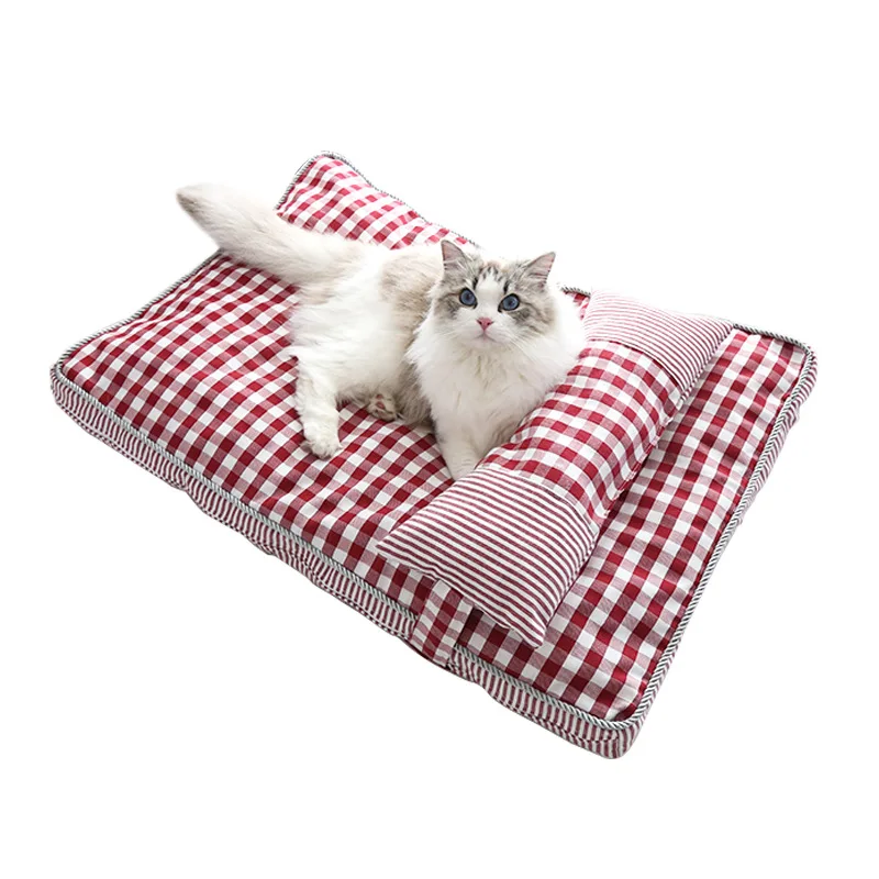 

Four Seasons Universal Pet Mat Fully Removable and Washable Summer Dog Mattress Kennel Mattress Net Red Sleeping Pad Cat Litter