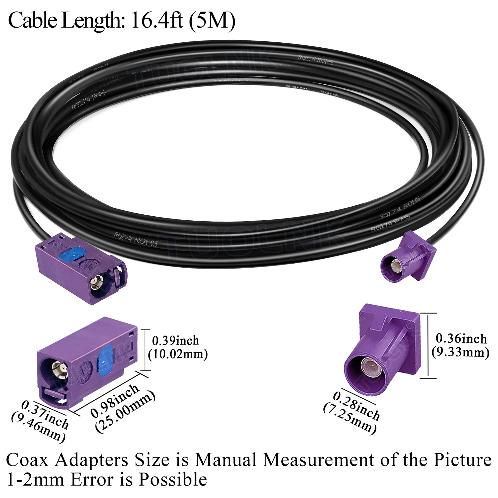 Кабель Fakra D RG174