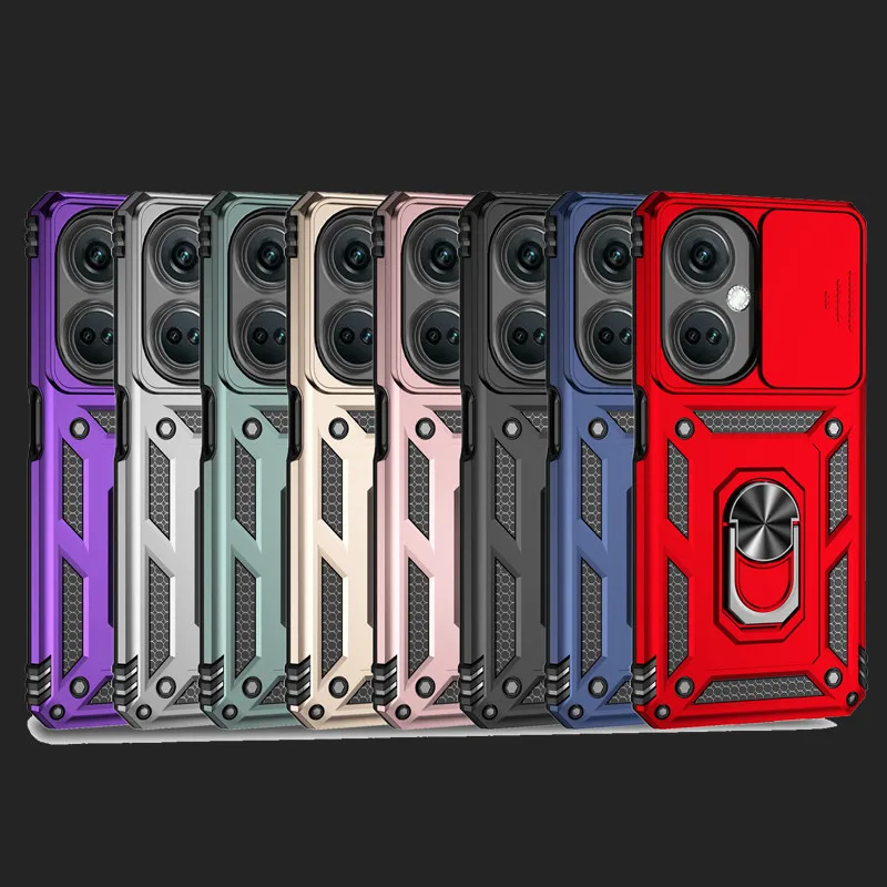 

Sliding Window Case For OnePlus Nord CE3 Shockproof Armor Ring Metal Brackets Cover For OnePlus Nord CE3 CE 3 Lite 5G Fundas