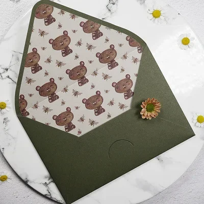 Бумажные конверты для подарков Avocado Green Series