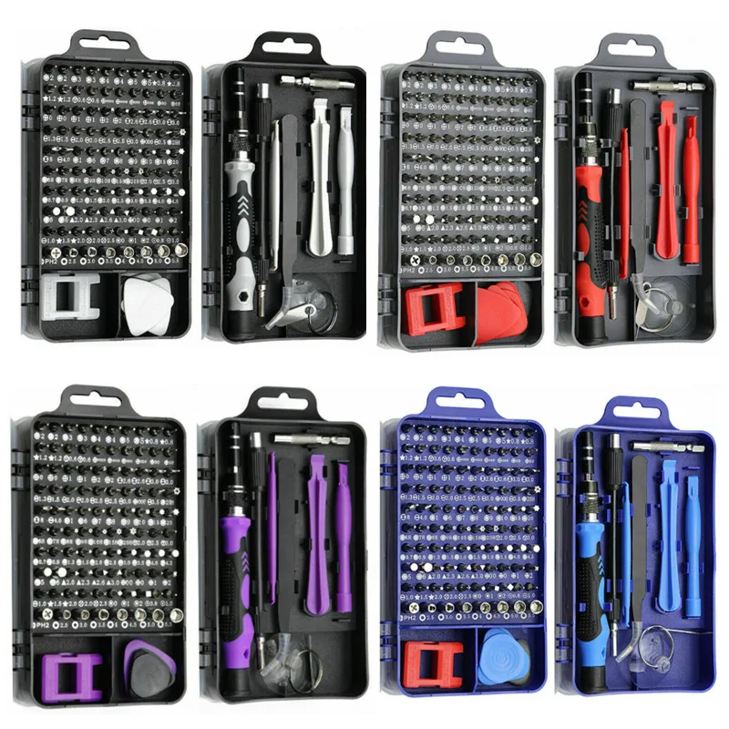 

115-in-1 Clock Mobile Phone Computer Notebook Multi-functional Disassembly Tool Chrome Vanadium Steel Screwdriver Set