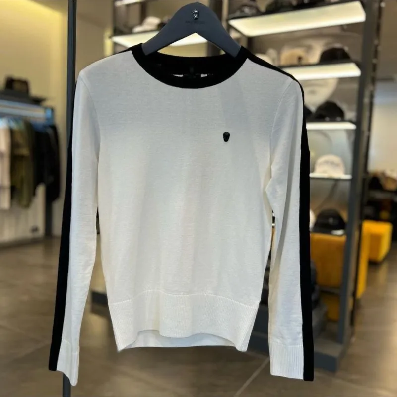 Women's Classic-Fit Long-Sleeve Graphic Crewneck Sweatshirt Soft-Touch Crewneck Novelty Sweater（Same men's style）