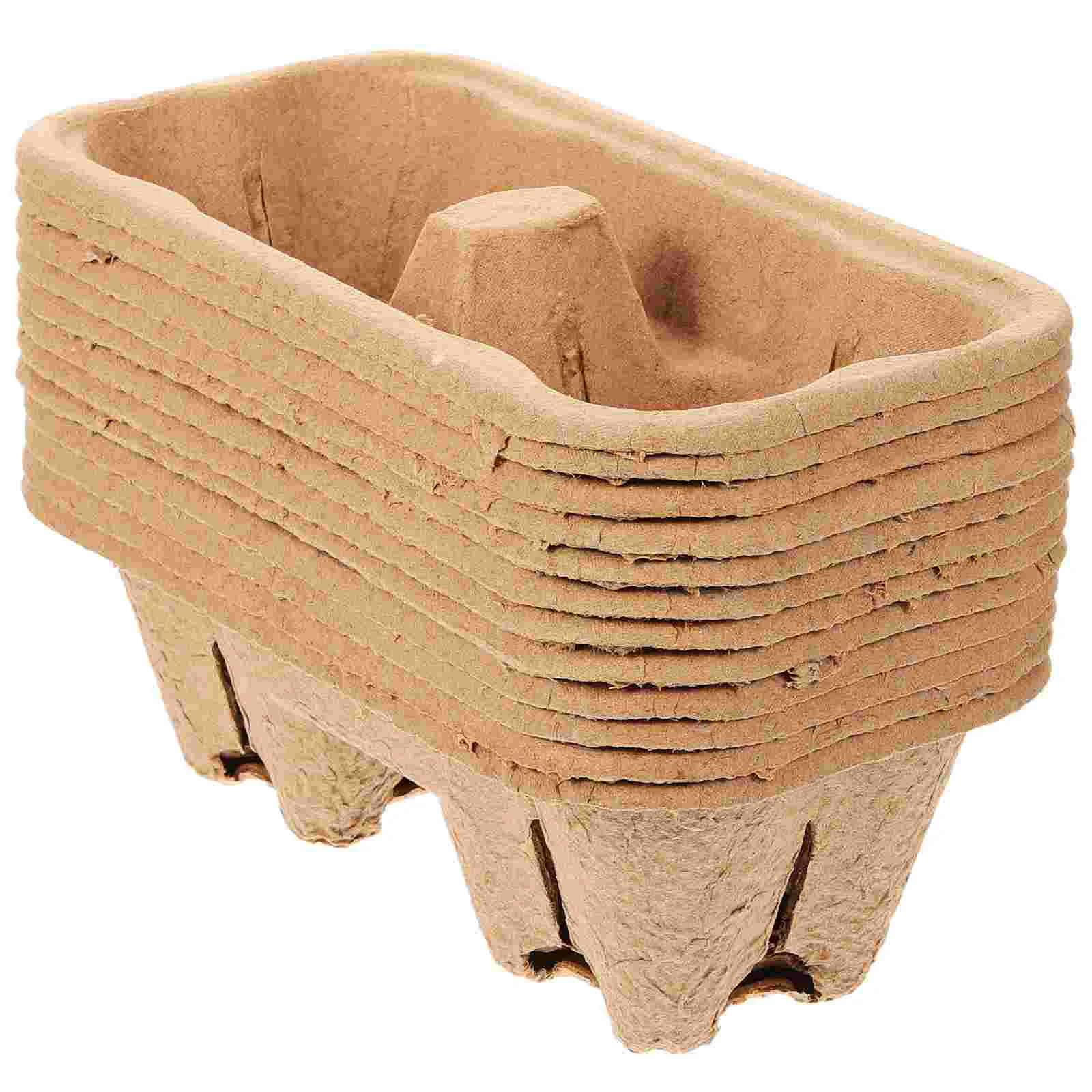 

50 Pcs Takeout Holder Cup Trays Drinks Outdoor Carrier Packing Supply Beverage Rack Coffee