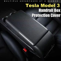 for tesla model 3 y 2017 2022 inner%c2%a0central control strong armrest box protective plastic%c2%a0cover abs trim accessories model y