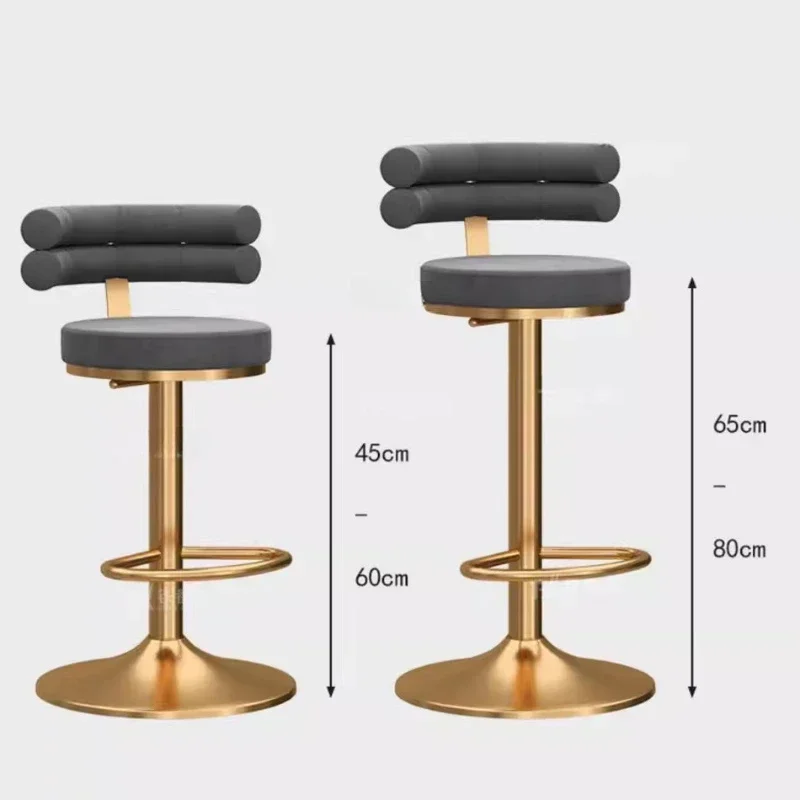 Скандинавские промышленные барные стулья с высокой спинкой эстетические