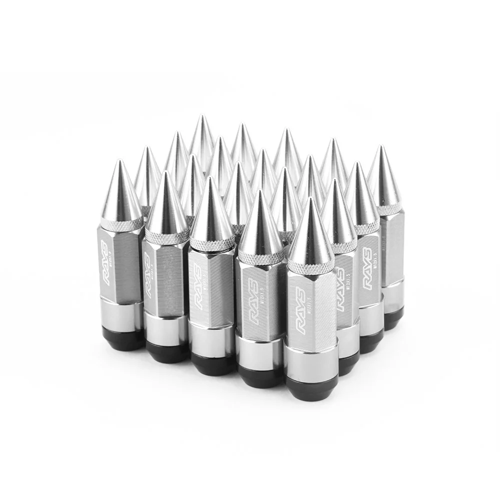 M12X1.5/M12X1.25 Алюминиевые удлиненные колеса тюнера с шипами, диски, гайки, гоночные Jdm, применимые для Honda Toyota и Chevrolet Ford