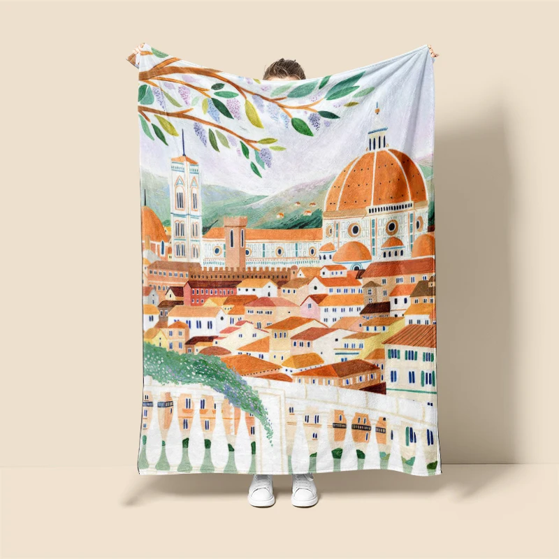 Домашнее украшение плюшевое одеяло для дивана натуральное и животное