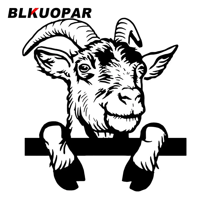 

BLKUOPAR маленькая коза выглядывающая автомобильные наклейки милые животные наклейка устойчивая к царапинам вырезанный багажник кондиционер автомобильный Стайлинг