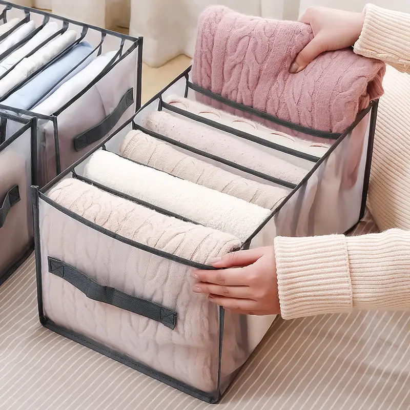 

Pants Storage Gadget Pant Rack Clothing Clothes Denim Buggy Bag Partition Wardrobe Layered Compartment