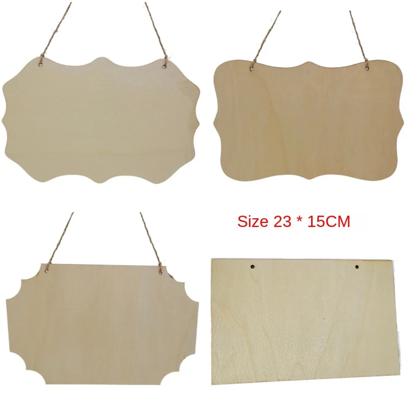 

1 шт. 23x15 см деревянный знак, чистый деревянный налет, незаконченное дерево, поделки «сделай сам», подвесной знак с веревками для двери дома, д...