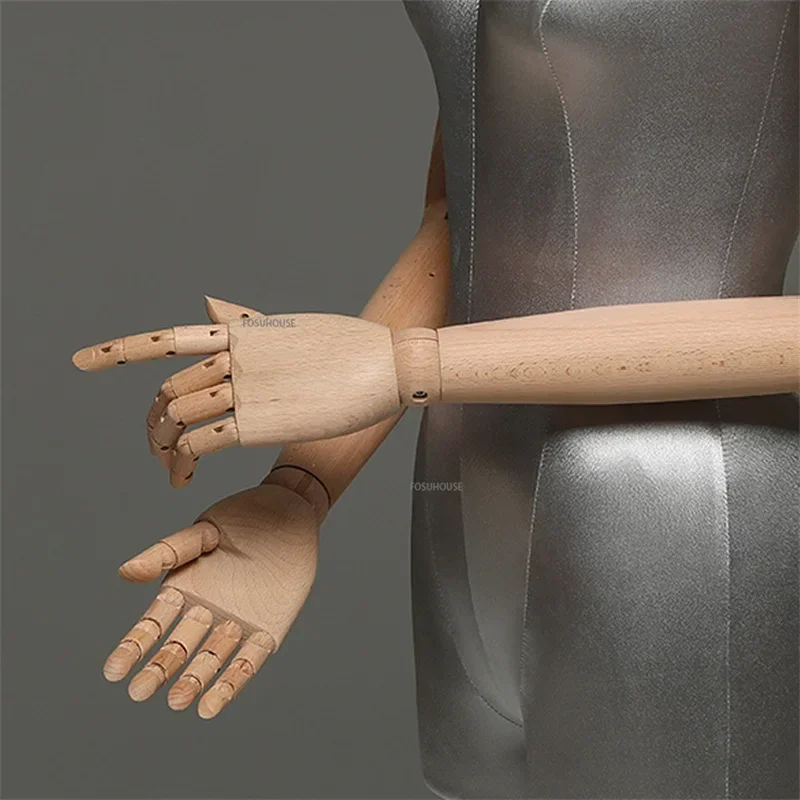 Легкий роскошный шелковый атласный швейный манекен женский с головой стойка для