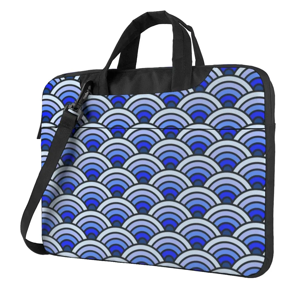 

Blue Waves Seigaiha Laptop Bag Traditional Japanese For Macbook Air Pro HP Huawei Microsoft Case Fashion Shockproof 15.6 Pouch