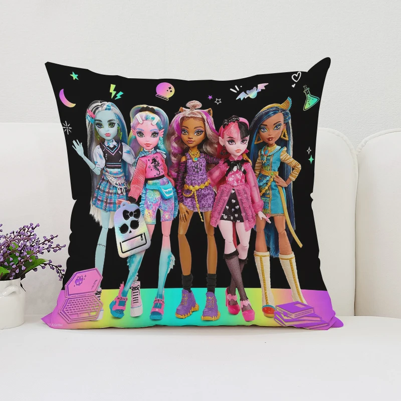 

Anime Pillow Cover 40x40 R-Rainbow High Pillowcase Cushion Covers for Bed Pillows Fall Decor Decorative Pillowcases 50x50 Sofa