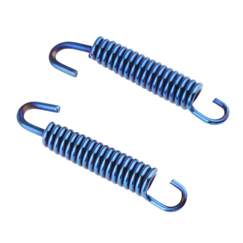 2 шт. 65 мм глушитель выхлопной трубы мотоцикла пружинный крюк из нержавеющей