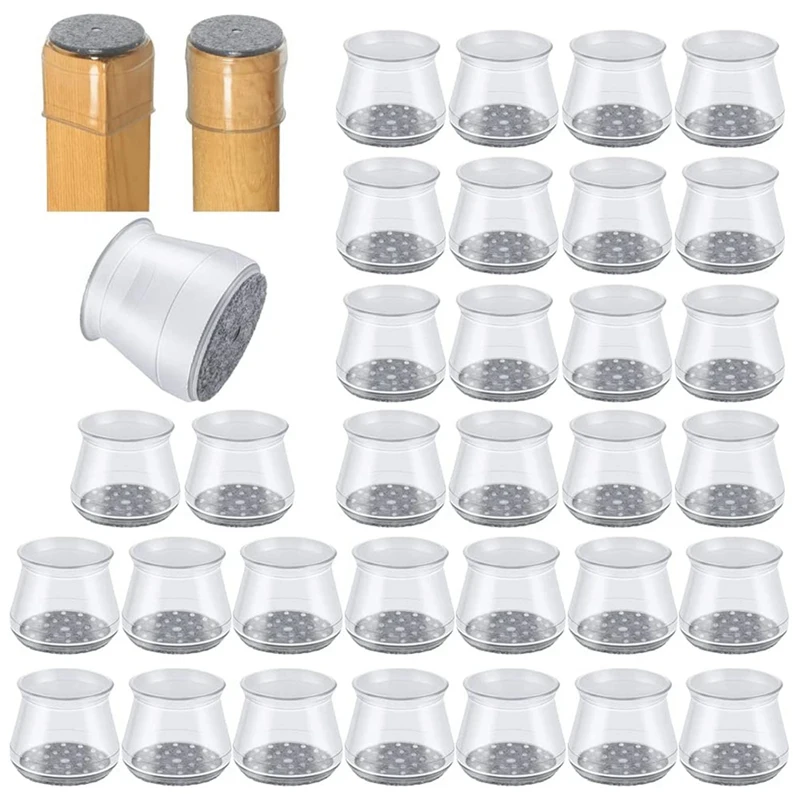 

Протекторы для ножек стула для деревянных полов, мебельная Накладка для защиты ножек от царапин и шума, 32 шт.