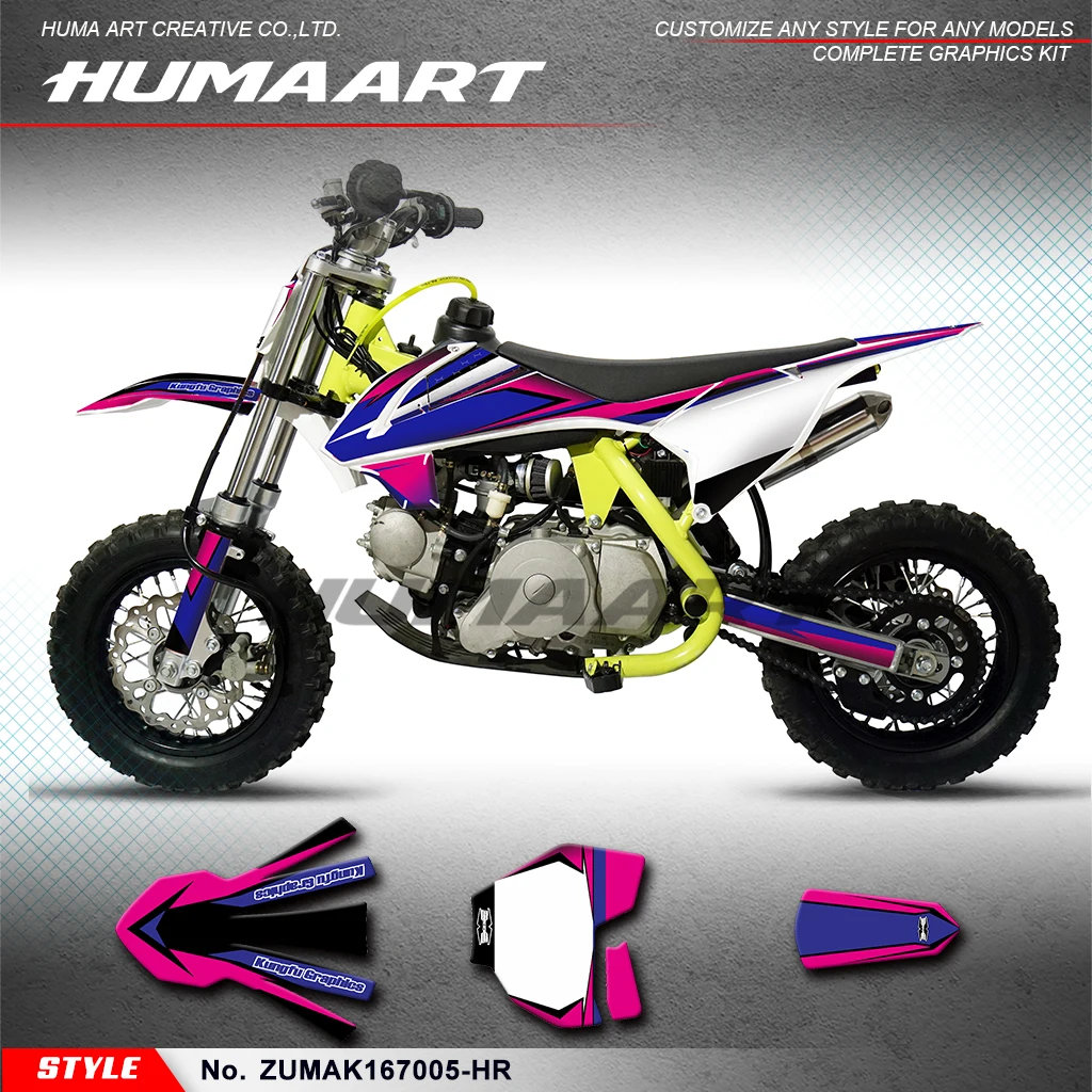 Графические наклейки HUMAART в комплекте для ZUUMAV K1 50 60 70 детский мини-байк защита ZUMAK
