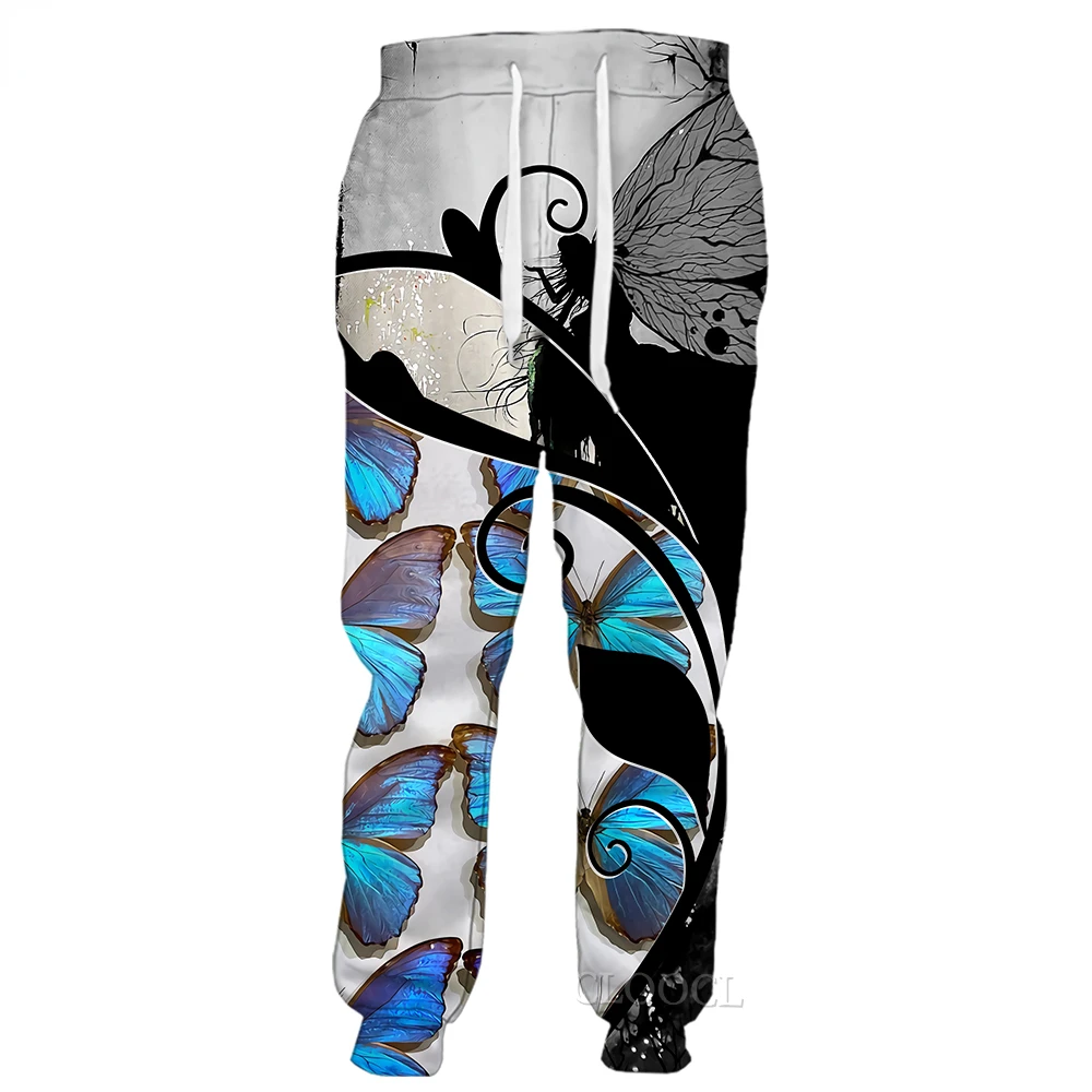 CLOOCL Men Trousers 3D Graphics Beautiful Butterfly Printed Trousers Casual Pants Youth Clothing Outdoor Sports Jogging Pants