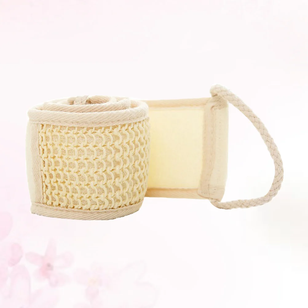 

1pc Bath Towel Natural Cotton and Linen Exfoliating Strip Body Scrubber Back Scrubber