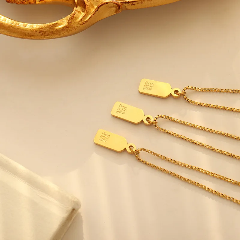 

New arrival Personalized rectangular K-letter pendant necklace