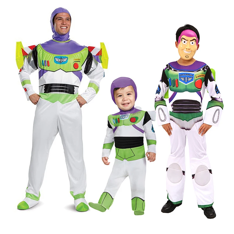 Karikatür cadılar bayramı kostüm alan aralığı Buzz lightyear fantezi tulum Cosplay kostüm yetişkin çocuklar için