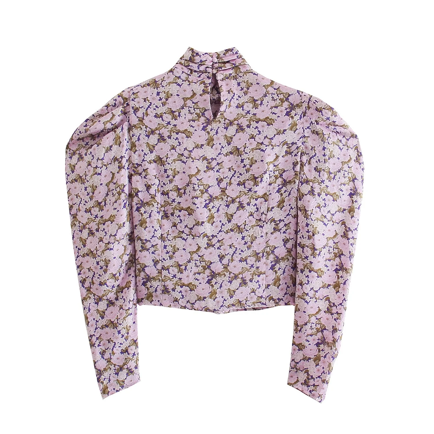 Женская винтажная рубашка с рюшами фиолетовая блузка во французском стиле