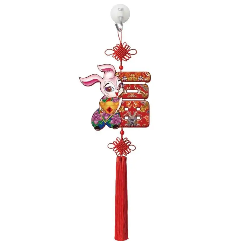 

Chinese Year Pendant Tassel Knot New Ornament Rabbit Decorred Decoration 2023 Spring Festival Hanging Charms Housewarming Gifts