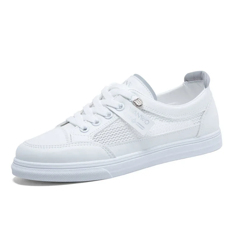 Women Sneakers Women's Vulcanize Shoes Spring  Autumn Breathable Flats Solid Color Mesh Shoes Young Woman Casual White Shoes