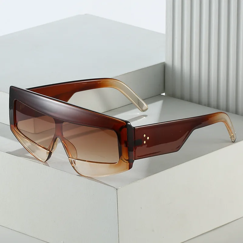 

ZLY 2022 New Fashion Shield Sunglasses Men Women PC Frame Gradients Lens Black Leopard Trending Vintage Products Eyewear UV400