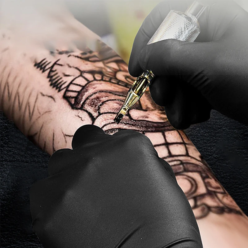 50 шт. одноразовые композитные нитриловые перчатки для салона красоты