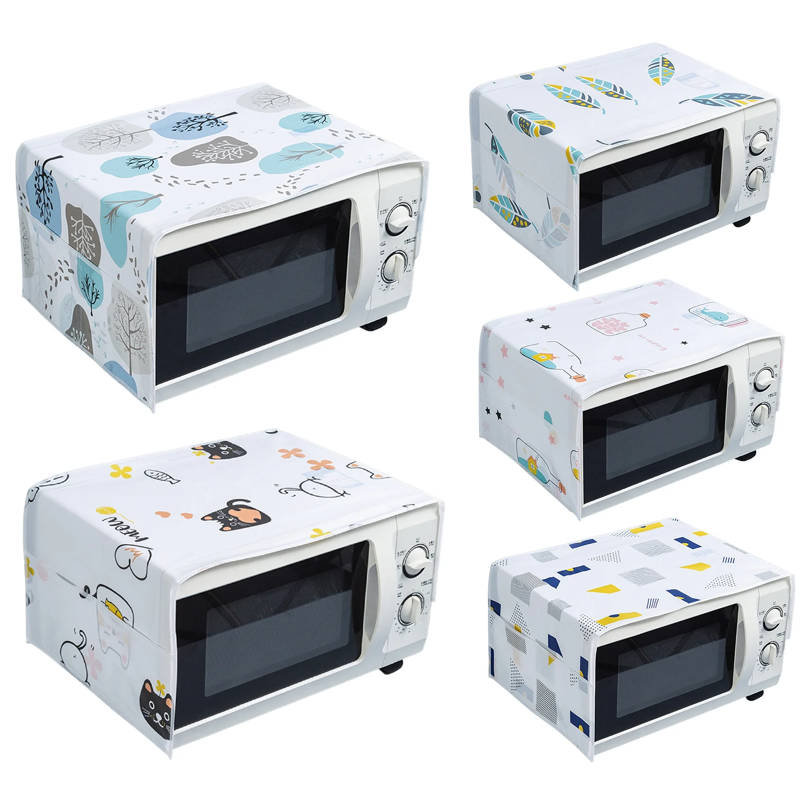 

Waterproof PEVA Microwave Oven Covers Grease Proofing Storage Bag Household Dust Covers Microwave Oven Hood Kitchen Accessorie