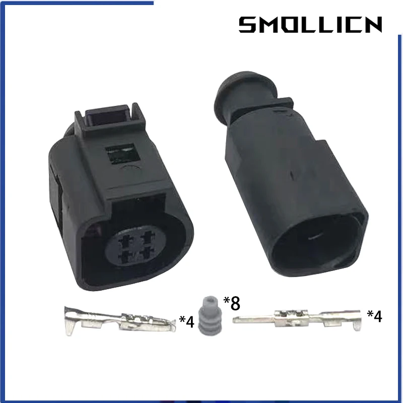 2 комплекта, 4 контакта, 4B0973812 4B0973712, автомобильный разъем 1,5 мм, водонепроницаемая вода под давлением, Φ 4B0 973 812